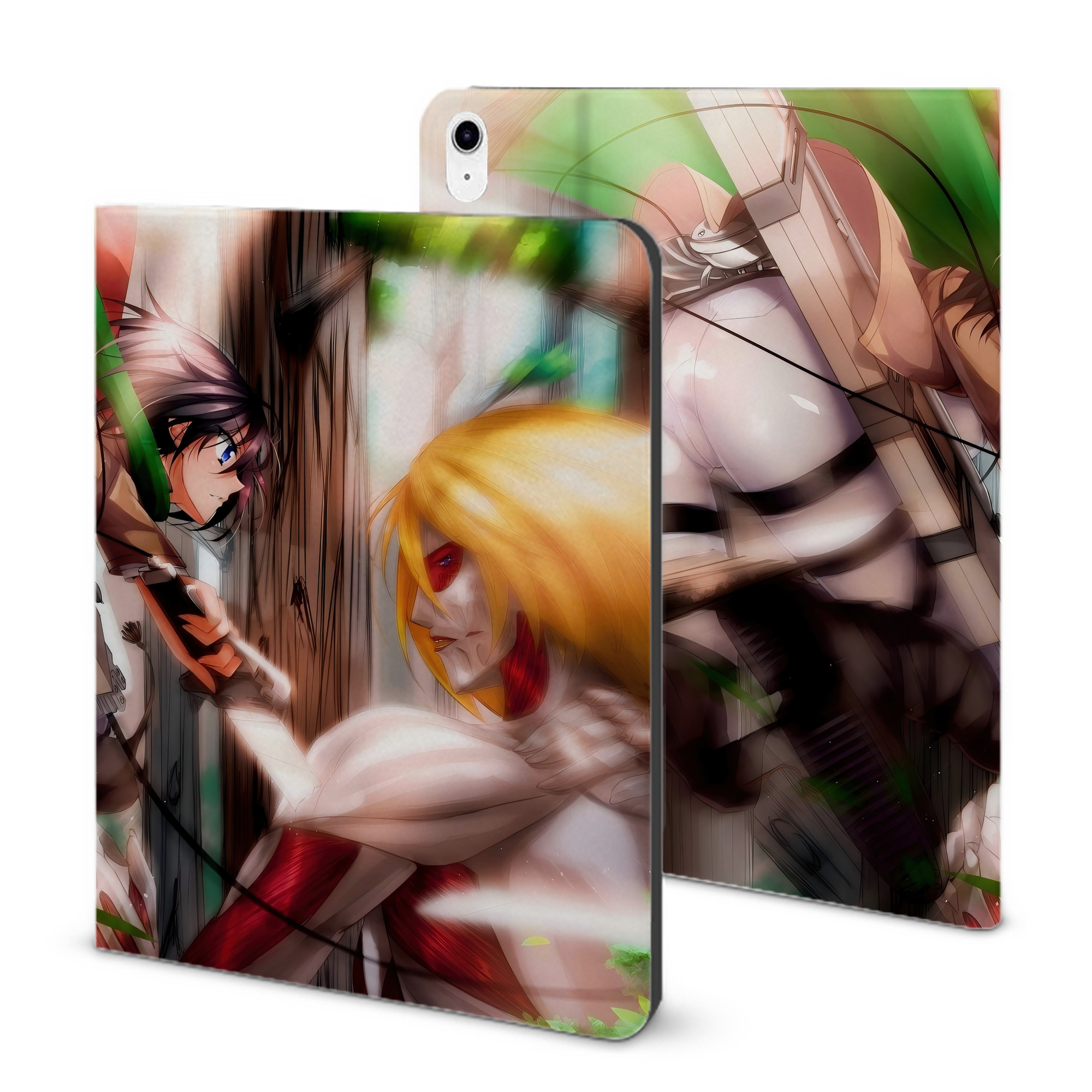（画像用） 進撃の巨人 Attack on Titan IPad ケース ブック型 PUレザー TPU 耐衝撃 軽量 薄型 ペン収納なし 全面保護 IPad 各モデル対応